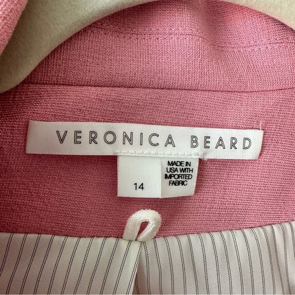 VERONICA BEARD Miller Dickey Jacket Blazer in Peony Pink SZ US 14 - Picture 7 of 11